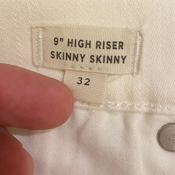Madewell 32 (14) NWT 9” High Riser Skinny Skinny Jeans Off White Stretch New - Picture 10 of 15